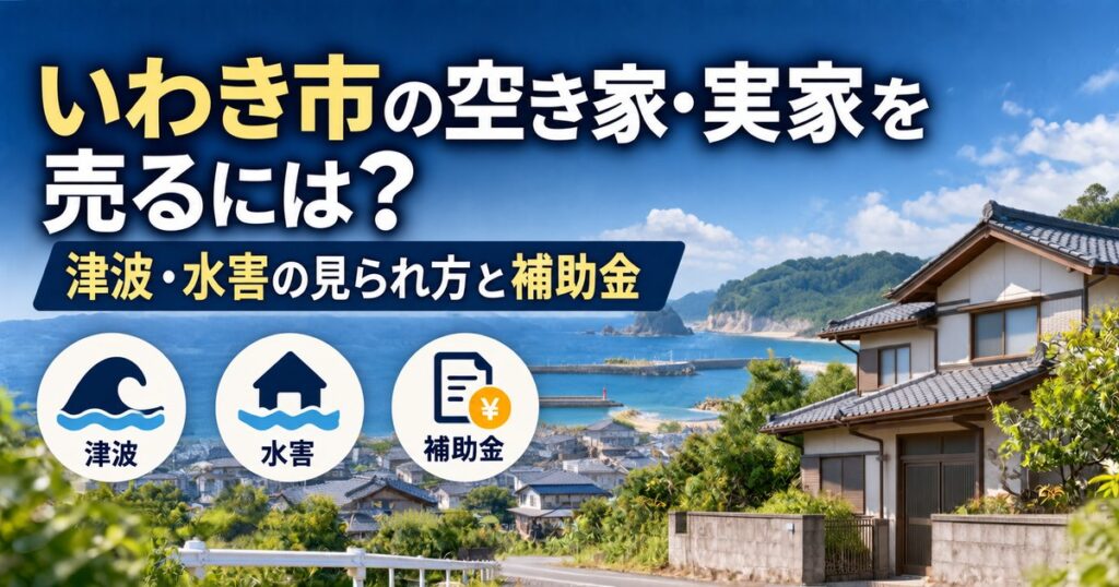 いわき市の海の近くに建つ古い日本の戸建て住宅