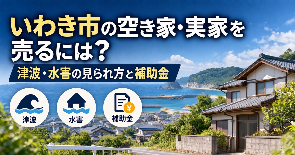 いわき市の海の近くに建つ古い日本の戸建て住宅