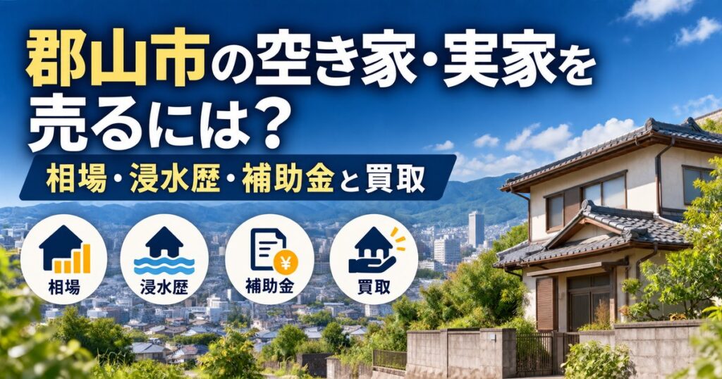 郡山市の市街地に建つ古い日本の戸建て住宅